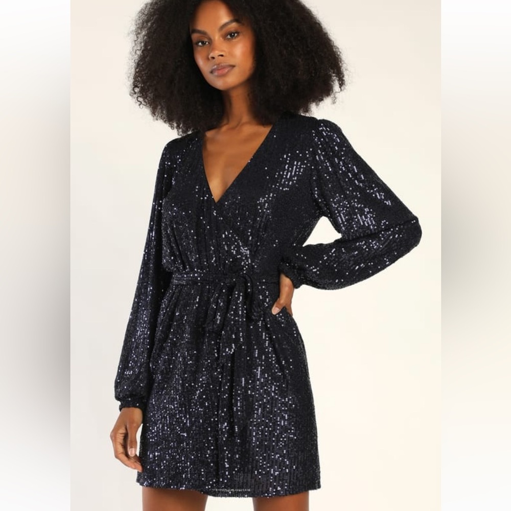 Black sequin dress